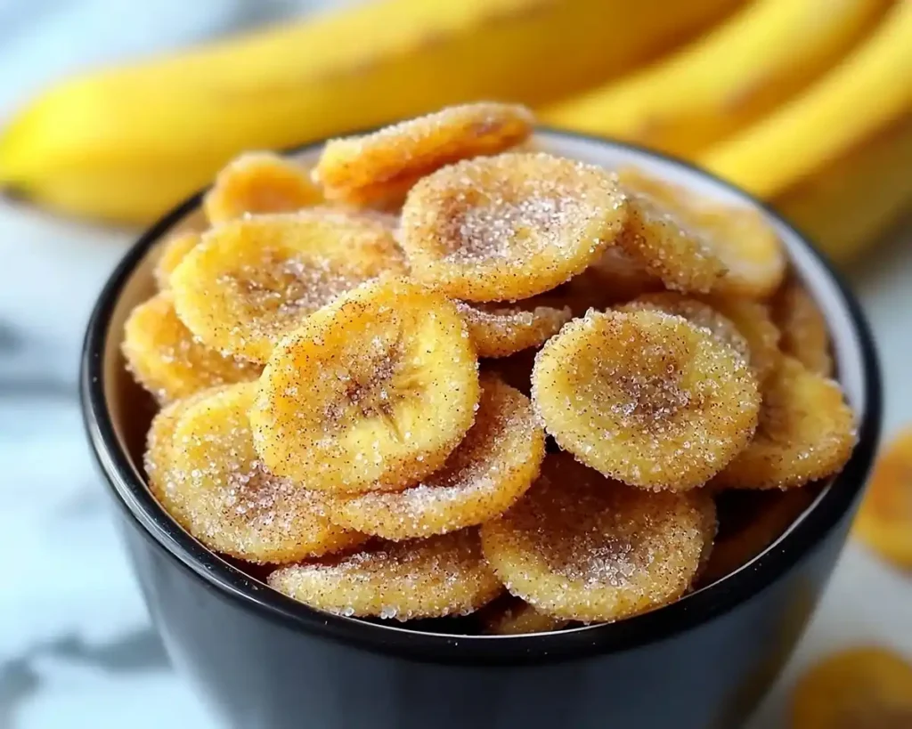 Cinnamon-Sugar Air Fryer Banana Chips