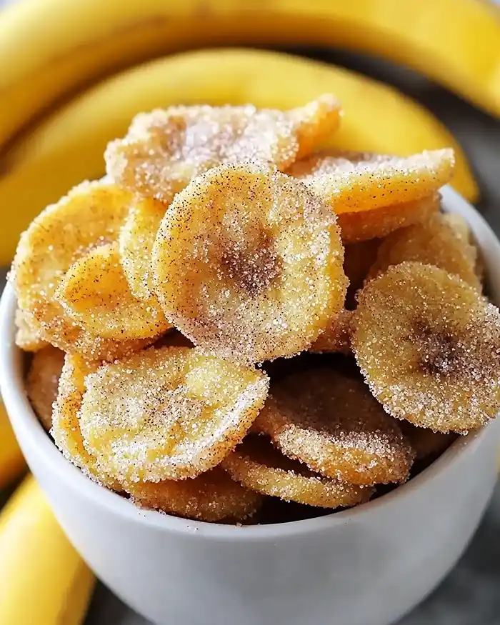 Cinnamon-Sugar Air Fryer Banana Chips Recipe