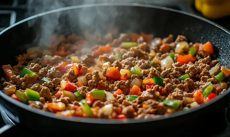 Healthy Ground Turkey Taco Skillet 4 Cooking Ground Turkey Taco Skillet