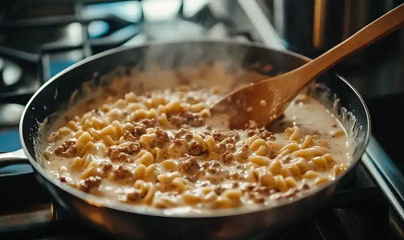 Cooking Homemade Hamburger