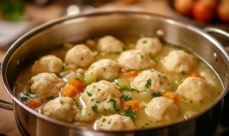 Cooking chicken and dumplings recipe