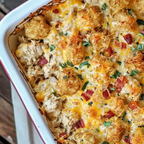 Cracked Out Chicken Tater Tot Casserole