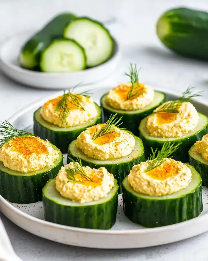 Cucumber and Hummus Bites 5 Cucumber and Hummus Bites Recipe