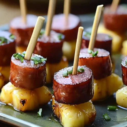 Glazed Kielbasa Pineapple Bites 2 Glazed Kielbasa Pineapple Bites