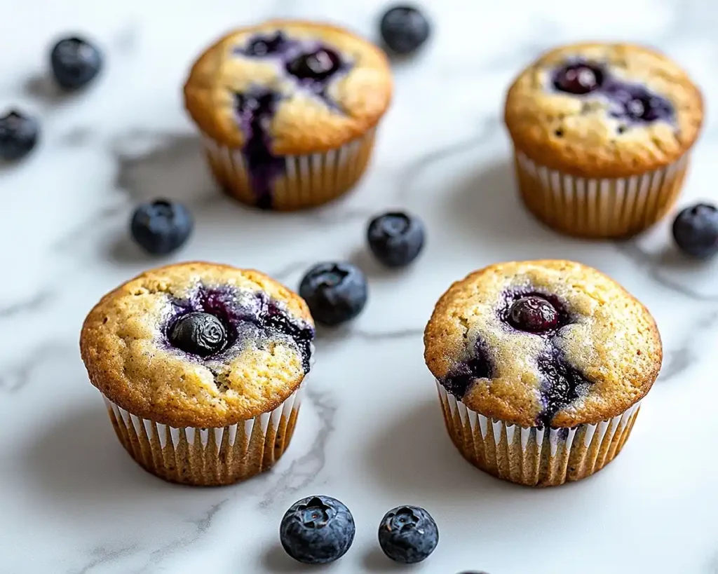 Healthy Greek Yogurt Blueberry Protein Muffins
