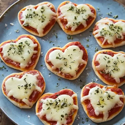 Heart-Shaped Mini Pizzas
