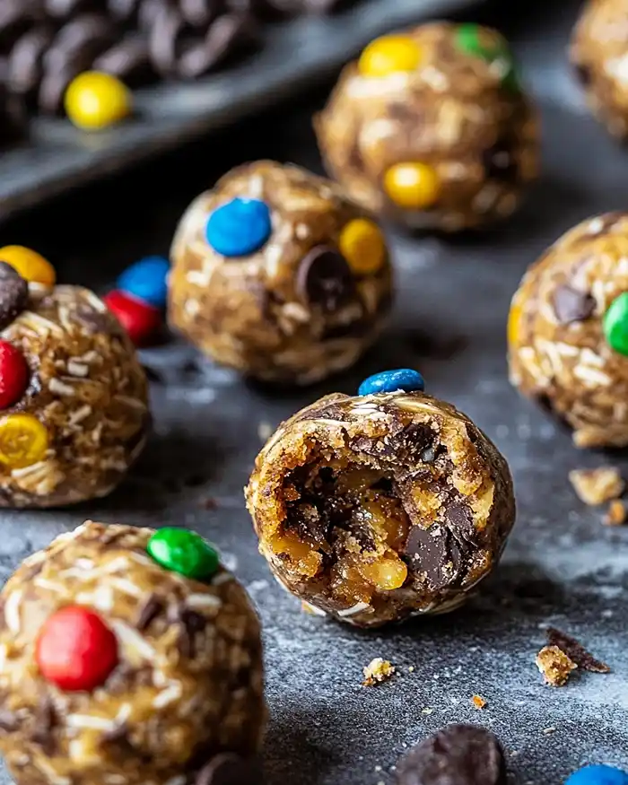 10 Minutes Monster Cookie Protein Balls 5 High Protein Balls With Protein Powder