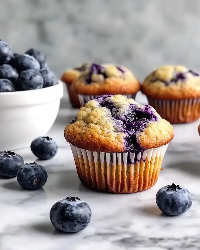 Homemade Blueberry Protein Muffins