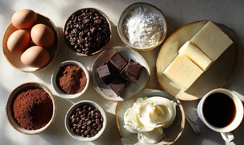 Ingredients for 150 hour chocolate cake