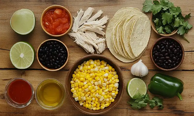 Ingredients for Chicken Tortilla Soup