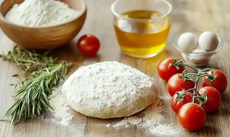 Ingredients for Homemade Sourdough Discard Focaccia
