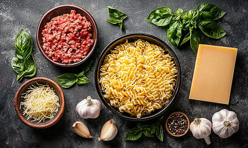 Ingredients for One-Pot Lasagna