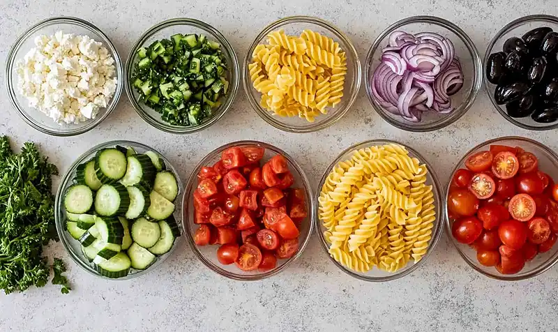 Ingredients for Pasta Salad With Italian Dressing