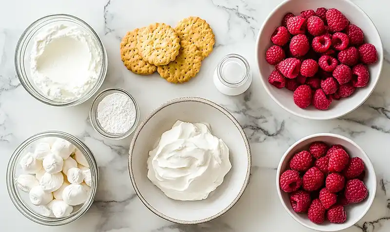 Ingredients for Raspberry Cheesecake