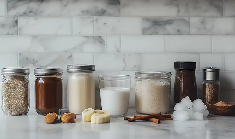 Ingredients for Spiced Vanilla Energy Smoothie