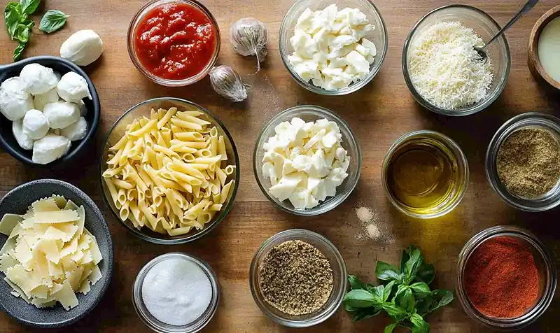 Main ingredients for Chicken Parmesan Casserole