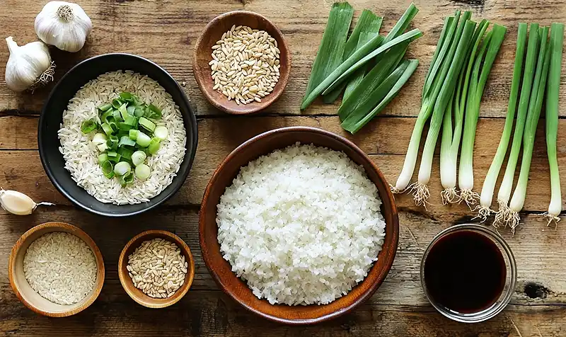 Main ingredients for Chinese Rice Porridge