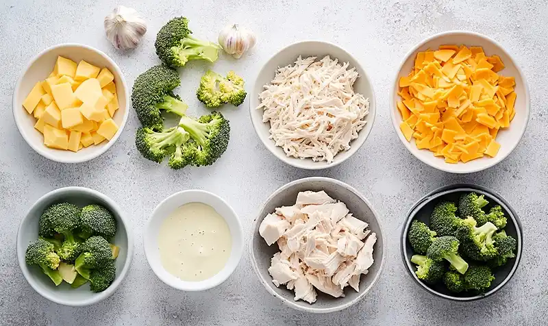 Main ingredients for Low Carb Chicken Casserole