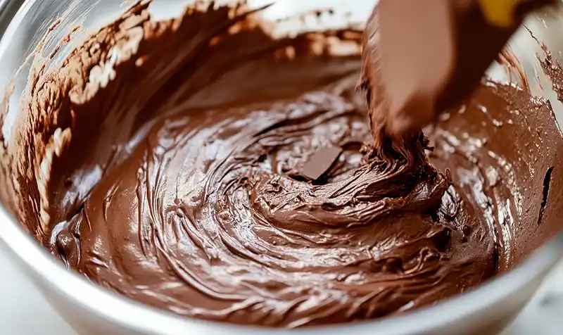 Mixing for the best Cottage Cheese Brownie Batter Protein Bites