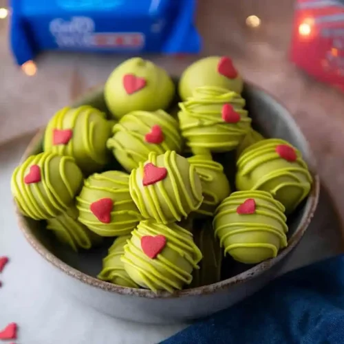 No-Bake Grinch Oreo Truffles