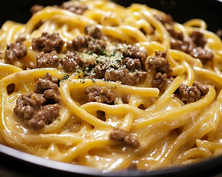 One-Pot Beef Pasta with Garlic Butter