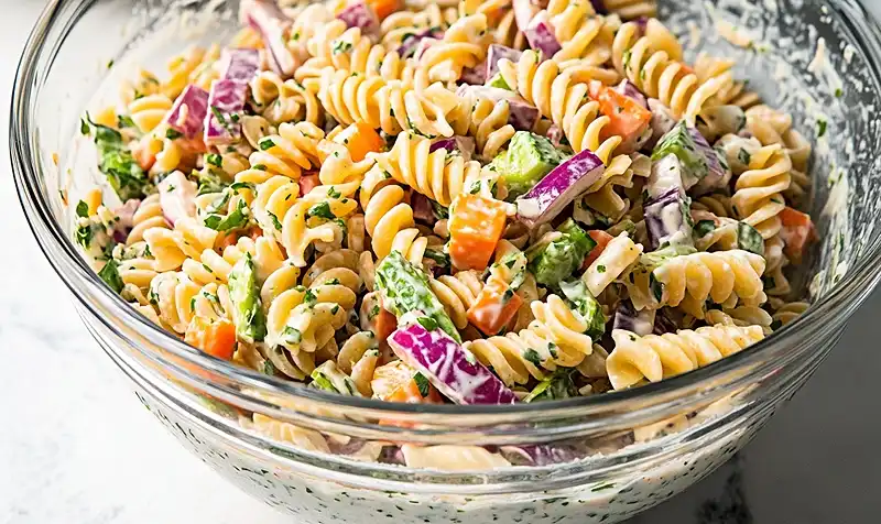 Classic Pasta Salad Recipe 3 Preparing Classic pasta salad recipe