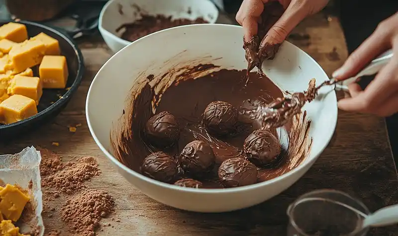 Preparing Healthy Pumpkin Truffles