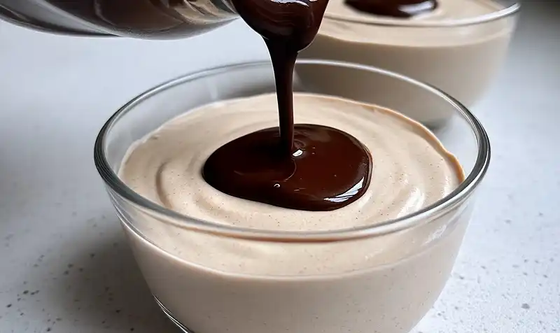 Peanut Butter Mousse with Chocolate Ganache 4 Preparing Peanut Butter Mousse with Chocolate Ganache