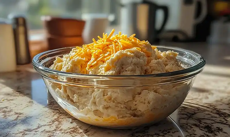 Sourdough Discard Cheddar Biscuit Recipe 4 Preparing Sourdough Discard Cheddar Biscuit