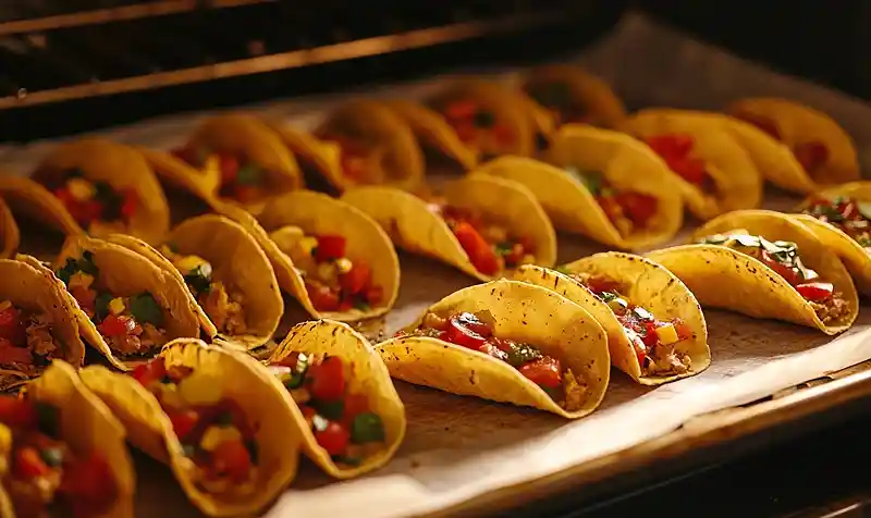 Preparing the Crispy Mini Tacos