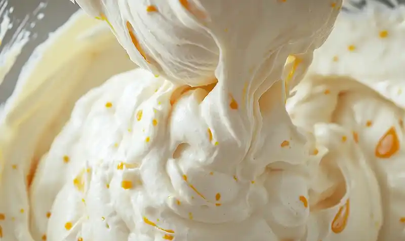 Preparing the cream for vasilopita recipe