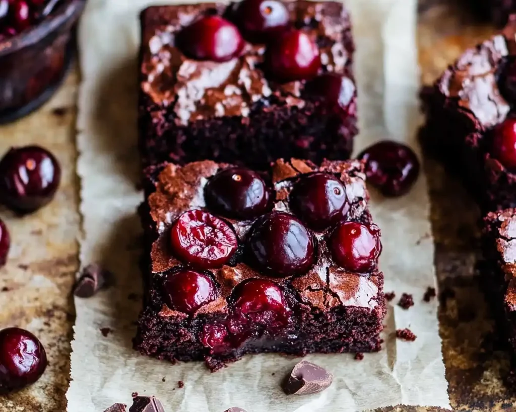 Roasted Cherry Brownies