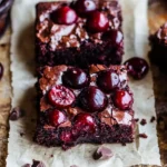 Roasted Cherry Brownies