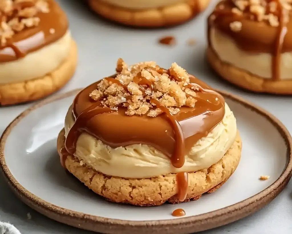 Salted Caramel Cheesecake Cookies