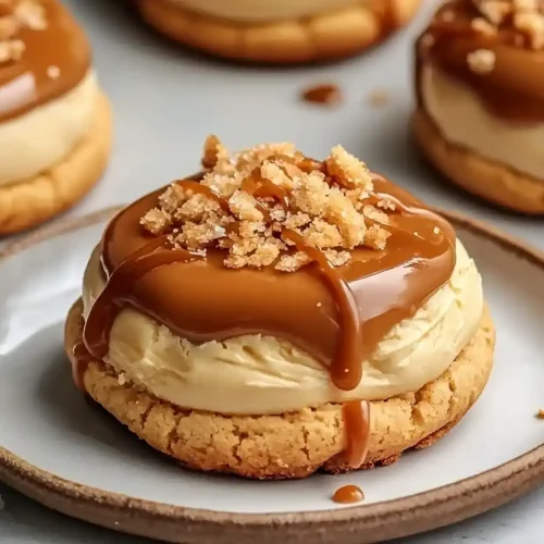 Salted Caramel Cheesecake Cookies