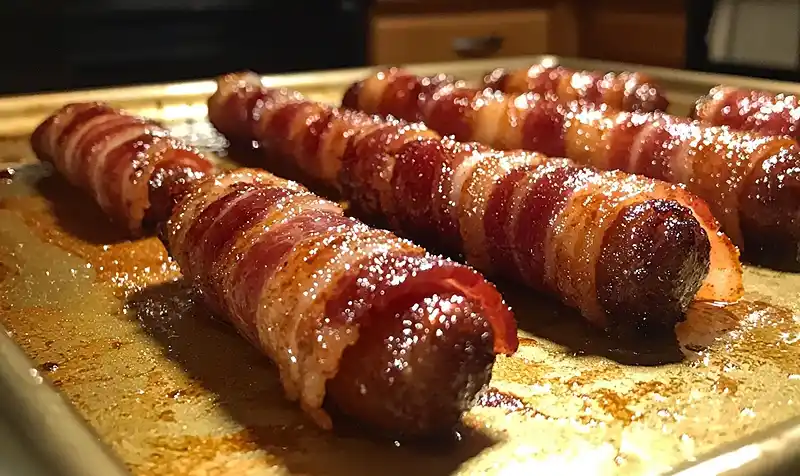 Brown Sugar Bacon Smokies 4 Searing the Brown Sugar Bacon Smokies