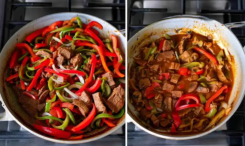 Simmer the beef for dominican recipe