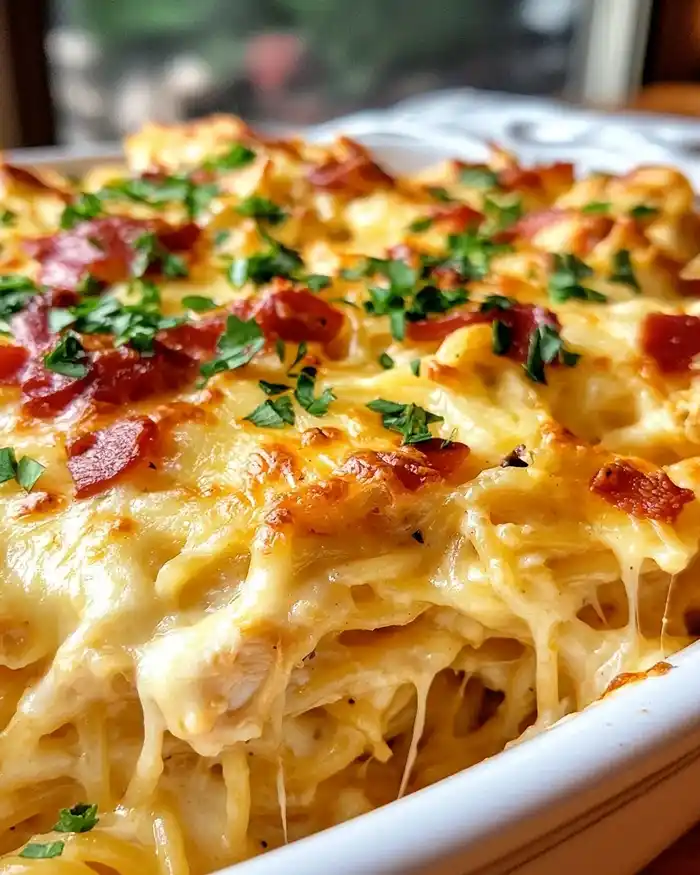 Southern Chicken Spaghetti Casserole Recipe