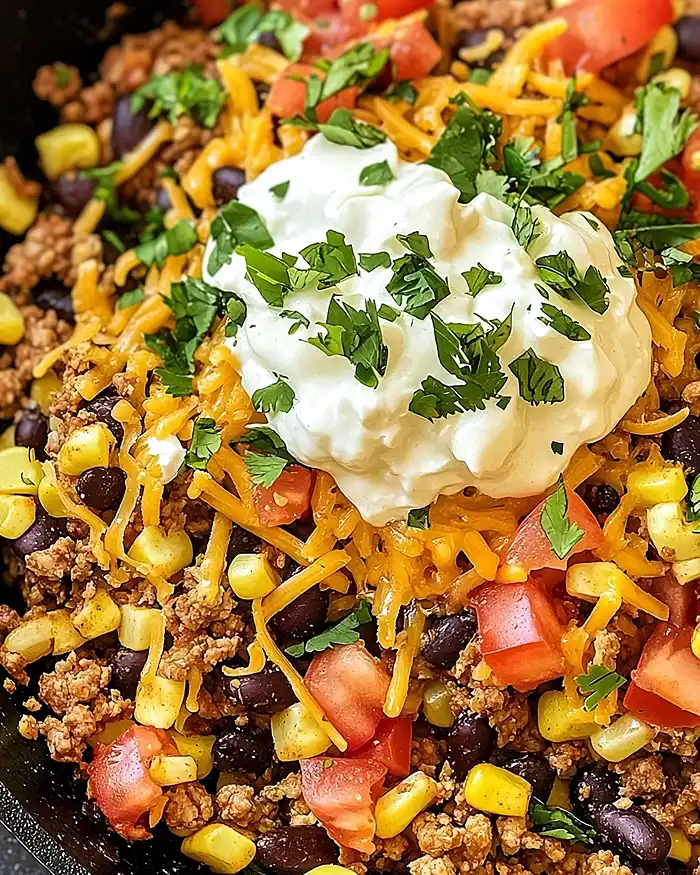 Healthy Ground Turkey Taco Skillet 5 Sweet Healthy Ground Turkey Taco Skillet