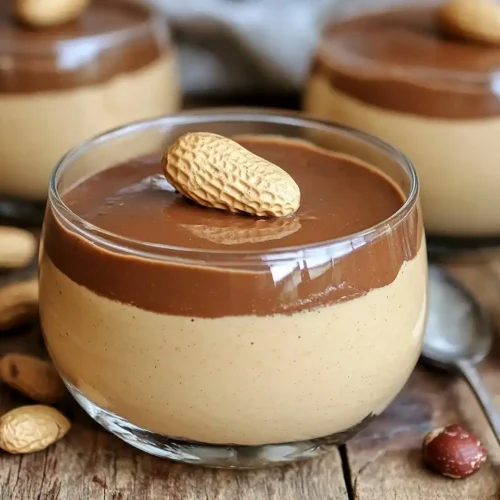 Peanut Butter Mousse with Chocolate Ganache 2 Vegan Peanut Butter Mousse with Chocolate Ganache
