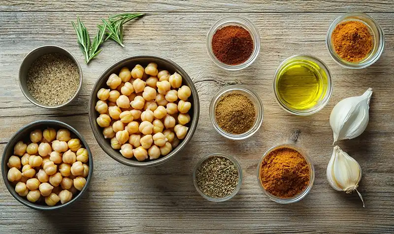 ingredients for Crispy Roasted Chickpeas
