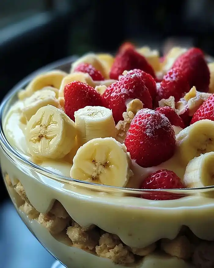 Strawberry Banana Pudding Dream 5 no-bake Strawberry Banana Pudding Dream