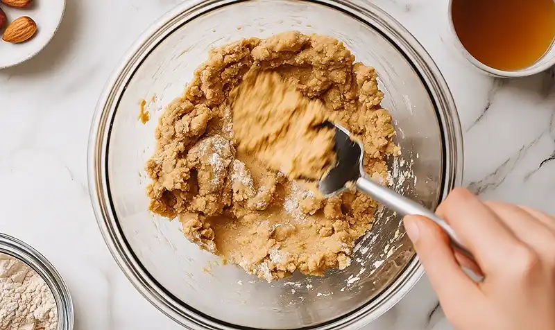 preparing Healthy Cookie Dough Bark (Vegan & Gluten-Free)