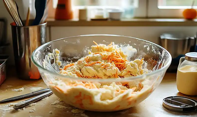 preparing Carrot Cake Oatmeal Cookies