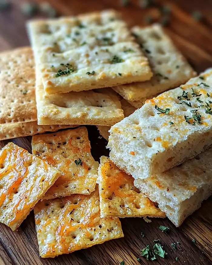 sourdough discard focaccia, cheddar biscuits, crackers, and tortillas