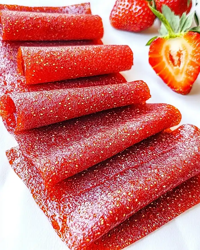 3-ingredient Homemade Strawberry Fruit Roll-Ups