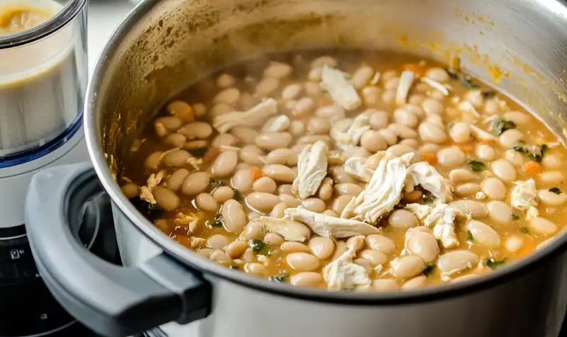 Cooking the High Protein White Chicken Chili