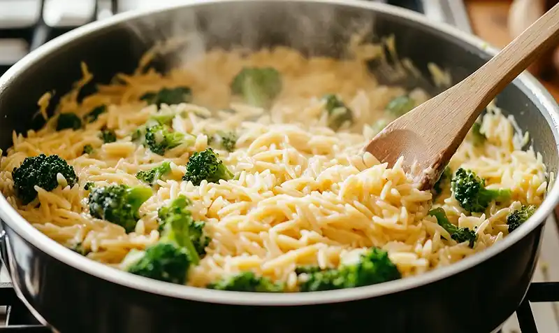 Cooking the Orzo Dishes One Pot