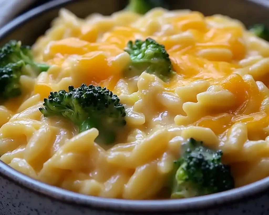 Creamy One-Pot Broccoli Cheddar Orzo
