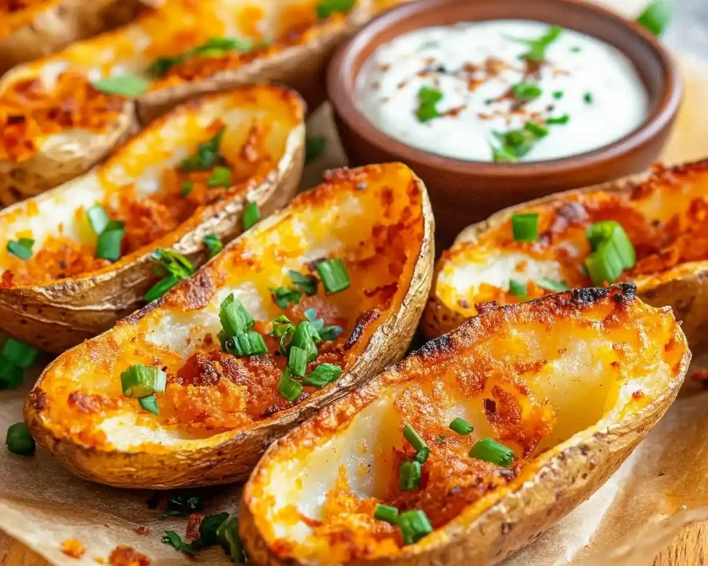 Crispy Oven Baked Potato Skins